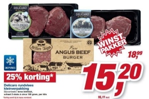 delicaro rundvlees kleinverpakking
