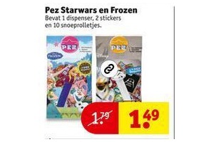 pez starwars en frozen