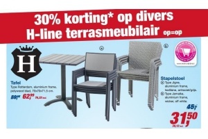 30 korting op divers h line terrasmeubilair