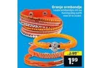 oranje armbandje