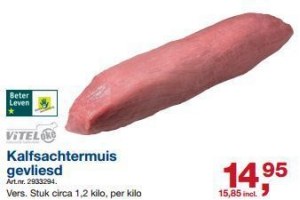 kalfsachtermuis gevliesd