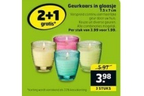 geurkaars in glaasje