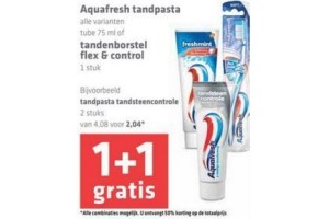 aquafresh tandpasta en tandenborstel flex en control