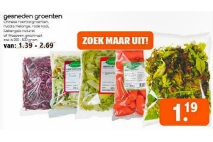 gesneden groenten