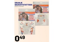 oranje gezichtstattoos