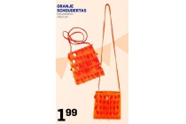 oranje schoudertas