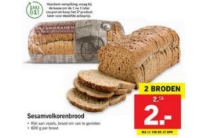 sesamvolkorenbrood
