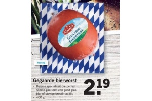 gegaarde bierworst