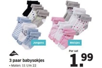 3 paar babysokjes