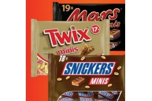 mars snickers bounty en twix mini