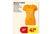 oranje dames t shirt