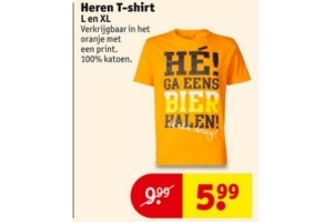 oranje heren t shirt