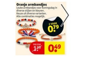 oranje armbandjes