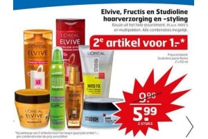 elvive frunctis en studioline haarverzorging en styling