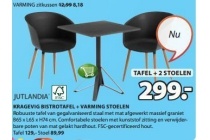 jutlandia kragevig bistrotafel varming stoelen