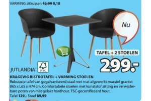 jutlandia kragevig bistrotafel varming stoelen