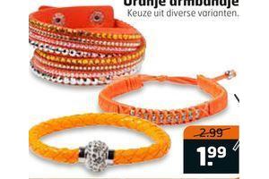 oranje armbandje