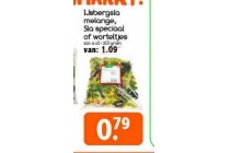 ijsbergsla melange sla speciaal of worteltjes