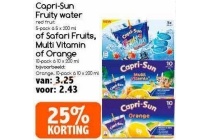 capri sun fruity water of safari fruits multi vitamin of orange