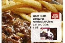 onze trots limburgs runderzuurvlees pak 500 gram eur3 99