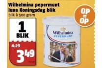 wilhelmina pepermunt luxe koningsdag blik