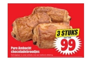 pure ambacht chocoladebroodjes