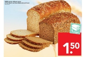 deen stevig volkoren zonne of het beste van deen bakkersbrood haver