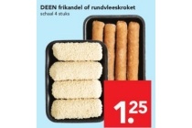 deen frikandel of rundvleeskroket