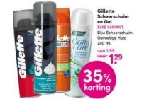 gilette scheerschuim en gel