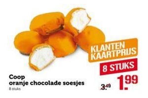 coop oranje chocolade soesjes