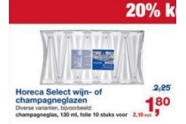 horeca select wijn of champagneglazen voor eur1 80
