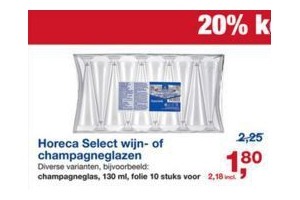 horeca select wijn of champagneglazen voor eur1 80