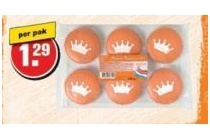 aviateur oranje glacecake met kroon
