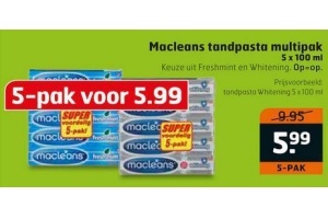 macleans tandpasta multipak