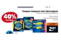 tampax tampons met inbrenghuls