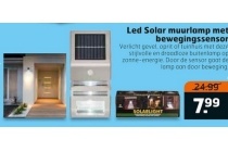 led solar muurlamp met bewegingssensor