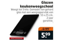 glazen keukenweegschaal