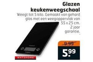glazen keukenweegschaal