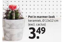 pot in marmer look