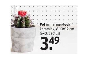 pot in marmer look