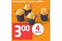 ambachtelijke oranje muffins