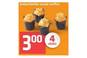 ambachtelijke oranje muffins