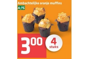 ambachtelijke oranje muffins