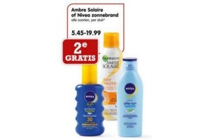 ambre solaire of nivea zonnebrand