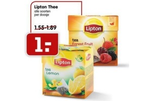 alle soorten lipton tea