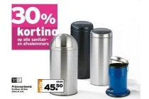 sanitair en afvalemmers