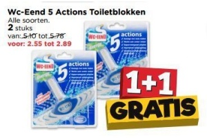 wc eend 5 actions toiletblokken