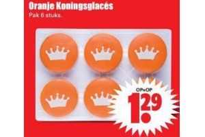 oranje koningsglaces