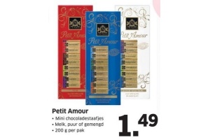 petit amour mini chocoladestaafjes