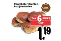 roomboter krentenrozijnenbollen